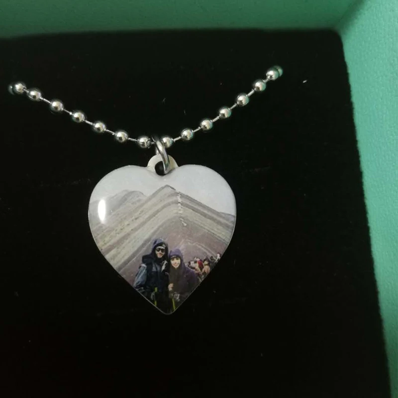 Ожерелье женское с гравировкой в форме сердца ожерелье из титановой стали