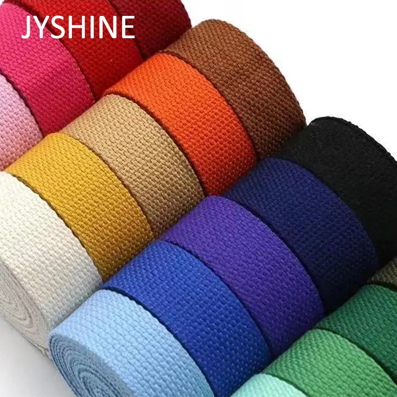 

JYSHINE 5 Meters 20-50mm Canvas Ribbon Belt Bag Webbing Nylon Webbing Knapsack Strapping Sewing Bag Belt Accessories