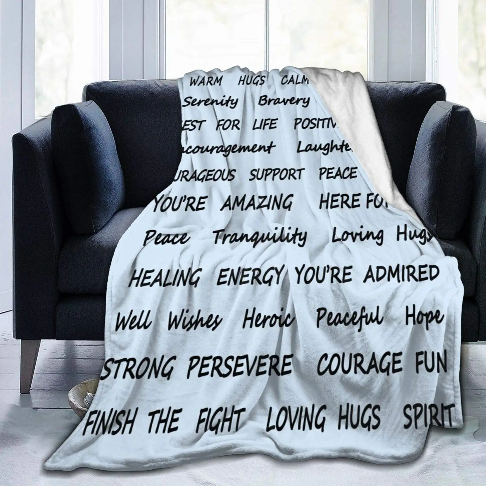 Healing Thoughts Blanket Flannel Throw Lightweight Cozy Couch Bed Soft and Warm Plush Quilt 60"x50"for Teens
Healing Thoughts Blanket Flannel Throw Lightweight Cozy Couch Bed Soft and Warm Plush Quilt 60"x50"for Teens