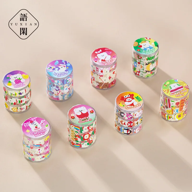 Laser Die-cut Tape, Bear Garden Party Series, Hand-painted Cartoon Hand Account, DIY Material Decorative Stickers
Laser Die-cut Tape, Bear Garden Party Series, Hand-painted Cartoon Hand Account, DIY Material Decorative Stickers