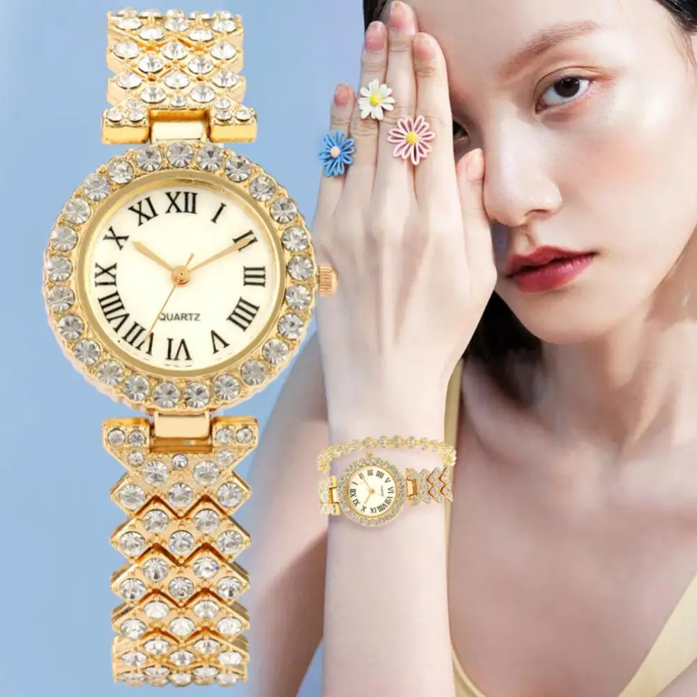 Luxury Watch for Women Bracelet Set Diamond Roman Quartz Watches for Women 2021 Gold Wristwatch In Box Gift for Woman Girlfriend
Luxury Watch for Women Bracelet Set Diamond Roman Quartz Watches for Women 2021 Gold Wristwatch In Box Gift for Woman Girlfriend