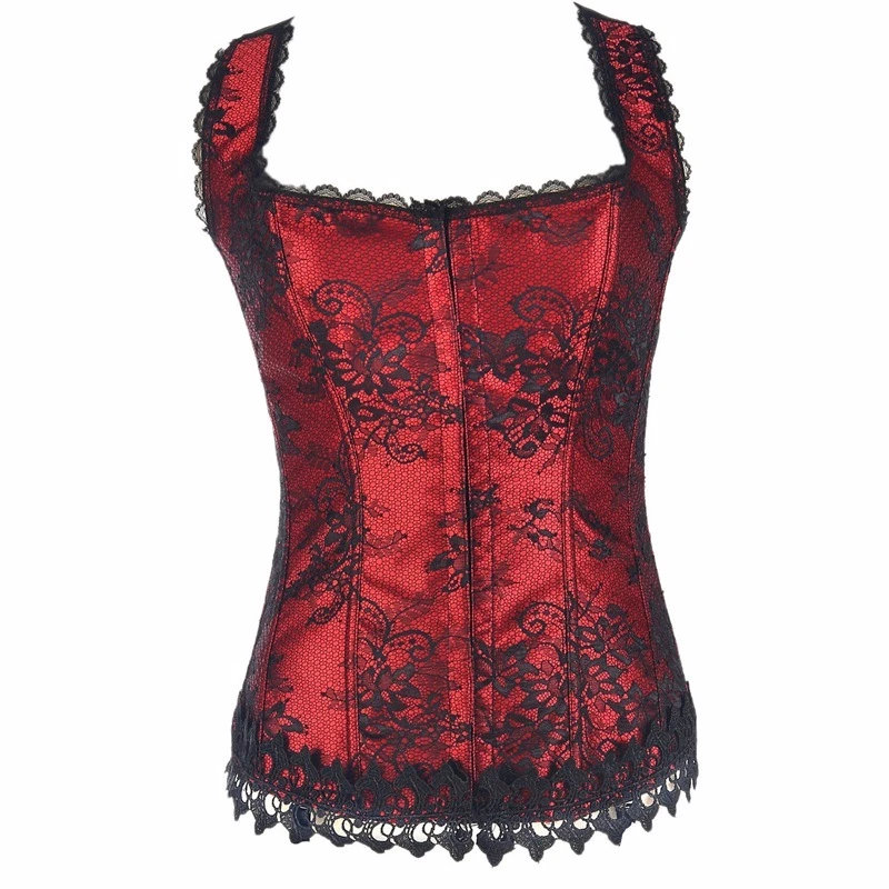 Women's Gothic Waist Trainer Corsets and Bustiers Shoulder Boned Push-up Sexy Overbust Bodyshaper Waist Cincher Corset
Women's Gothic Waist Trainer Corsets and Bustiers Shoulder Boned Push-up Sexy Overbust Bodyshaper Waist Cincher Corset