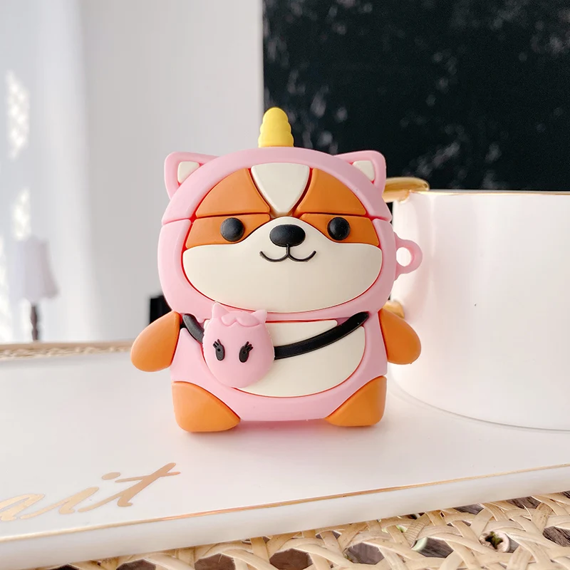 Чехол Corgi 3D для AirPods 1 2 Pro, симпатичная мультяшная собака, розовая коробка, мягкая силиконовая беспроводная Bluetooth-гарнитура, защитный чехол, ак... 
Чехол Corgi 3D для AirPods 1 2 Pro, симпатичная мультяшная собака, розовая коробка, мягкая силиконовая беспроводная Bluetooth-гарнитура, защитный чехол, ак...