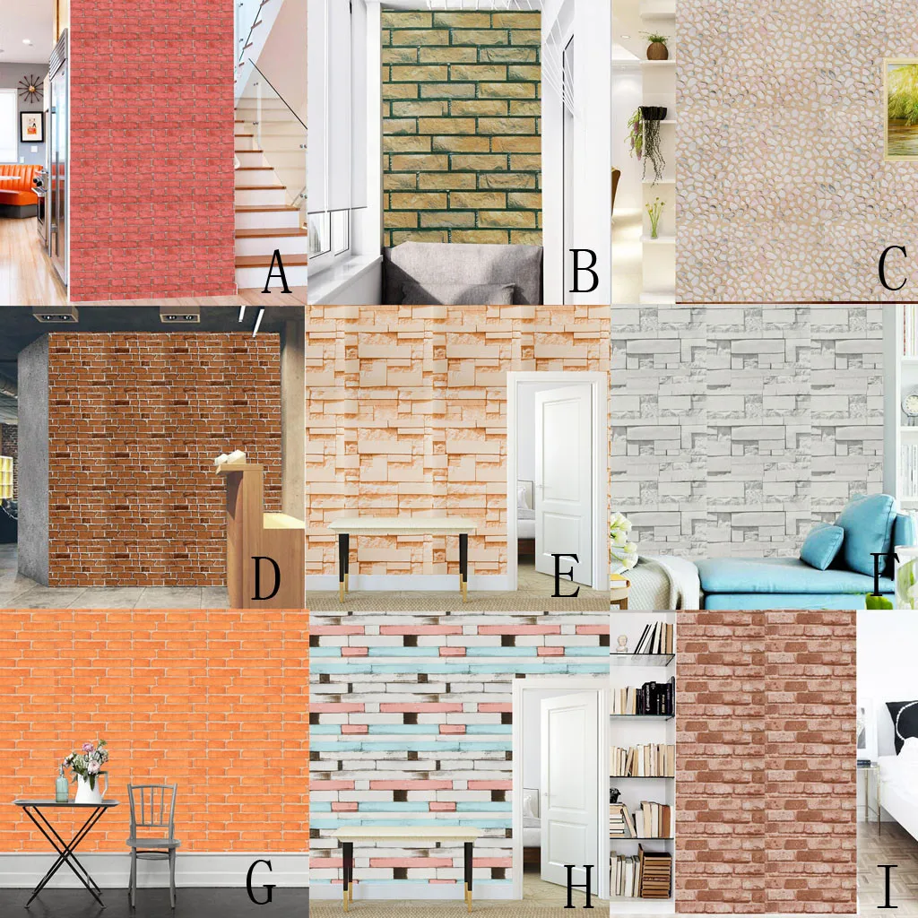 3d Wall Paper Brick Stone Pattern Self-adhesive Waterproof 3d Wall Paper 45*100cm For Bedroom Living Room Home Decor Wholesale
3d Wall Paper Brick Stone Pattern Self-adhesive Waterproof 3d Wall Paper 45*100cm For Bedroom Living Room Home Decor Wholesale