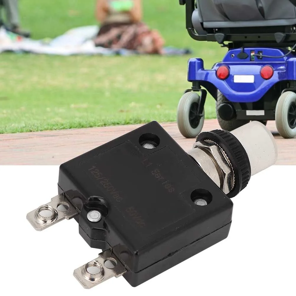 Overload Protector 125/250VAC 50VDC Fuse Resettable 50A Mobility Scooter Accessory
Overload Protector 125/250VAC 50VDC Fuse Resettable 50A Mobility Scooter Accessory