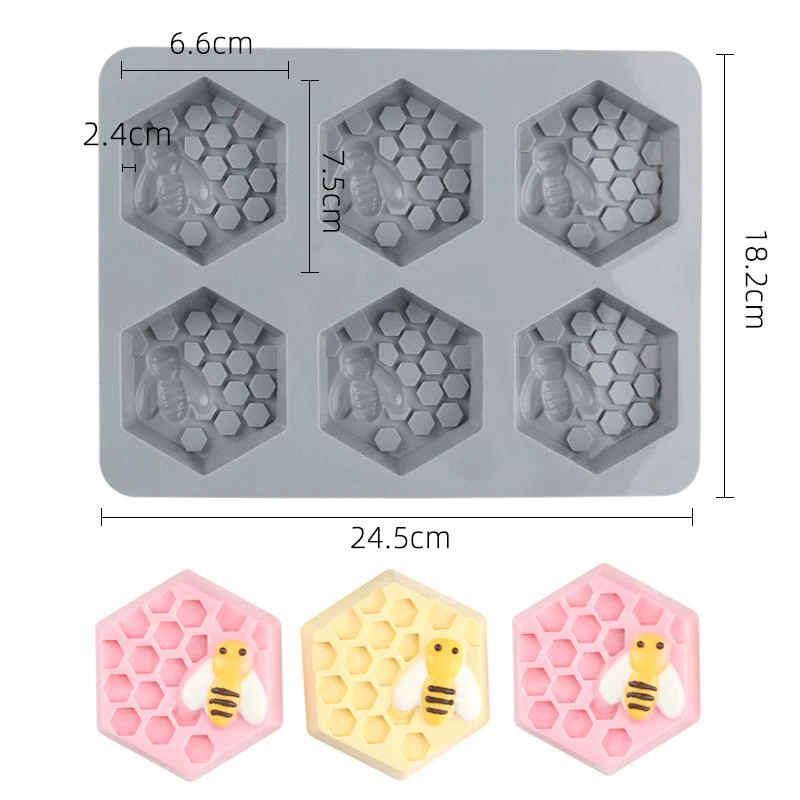 6 Hole Honey Bee Silicone Soap Mold DIY Handmade Craft 3D Soap Mold Silicone Rectangular 6 Forms Soap Molds For Soap Making
6 Hole Honey Bee Silicone Soap Mold DIY Handmade Craft 3D Soap Mold Silicone Rectangular 6 Forms Soap Molds For Soap Making