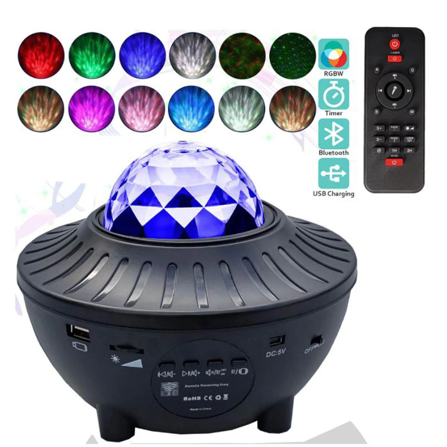 Usb Gypsophila Pattern Bluetooth Music Starlight Projector Laser Stage Water Pattern Projector Lamp Night Light
Usb Gypsophila Pattern Bluetooth Music Starlight Projector Laser Stage Water Pattern Projector Lamp Night Light