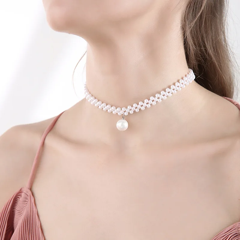 Fashion Street Photo beading pearl like woven Necklace ladies temperament manual geometric wedding Choker Collar Necklace
Fashion Street Photo beading pearl like woven Necklace ladies temperament manual geometric wedding Choker Collar Necklace