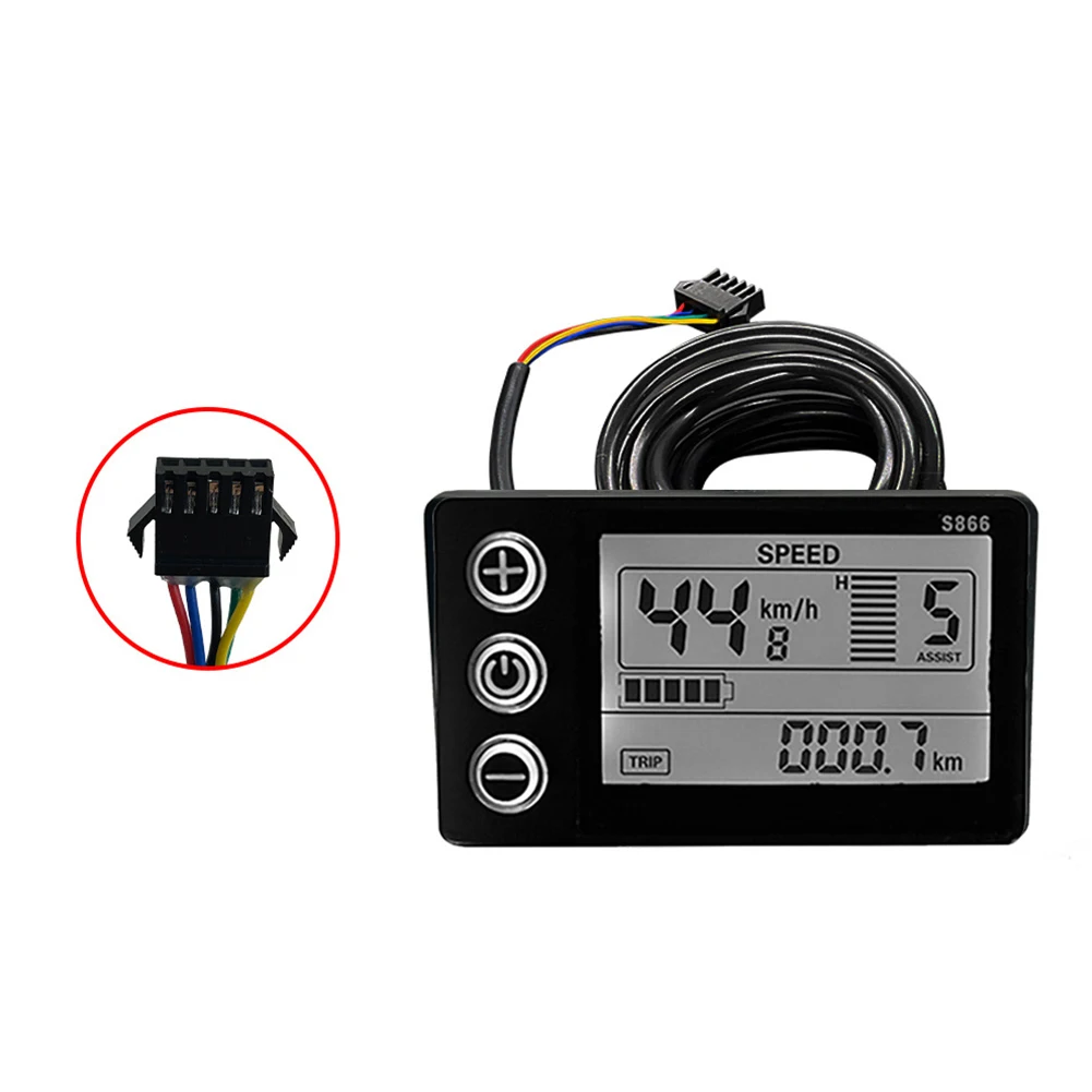 Electric Bicycles Cars Electric Bike S866 24V/36V/48V Waterproof Intelligent LCD Display For E-Bike Scooter SM Plug Connector
Electric Bicycles Cars Electric Bike S866 24V/36V/48V Waterproof Intelligent LCD Display For E-Bike Scooter SM Plug Connector