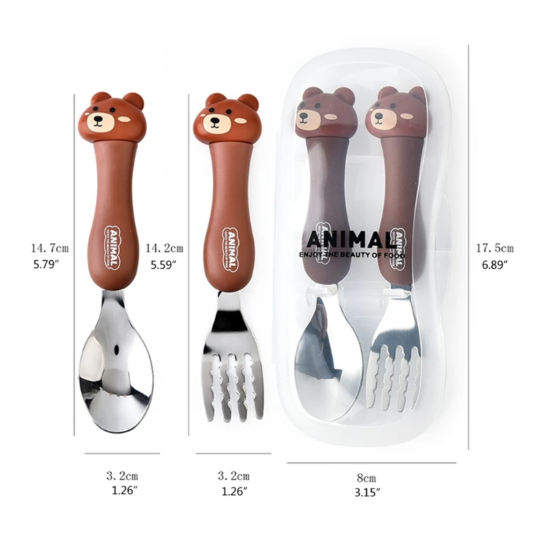 2 Pcs Cartoon Cute Spoon Fork Set Stainless Steel Baby Tableware Training Learning Feeding Scoop Fork Utensils
2 Pcs Cartoon Cute Spoon Fork Set Stainless Steel Baby Tableware Training Learning Feeding Scoop Fork Utensils