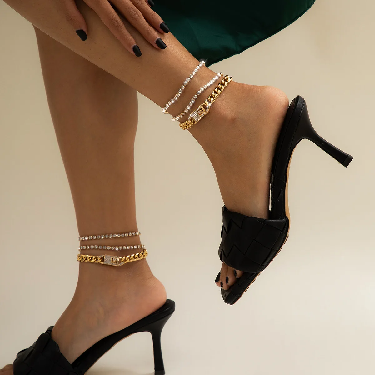 3Pcs/Set Luxury Shiny Rhinestone Anklet Set Bangle Women Men Adjustable Clear Crystal Chunky Link Charm Anklet Jewelry
3Pcs/Set Luxury Shiny Rhinestone Anklet Set Bangle Women Men Adjustable Clear Crystal Chunky Link Charm Anklet Jewelry