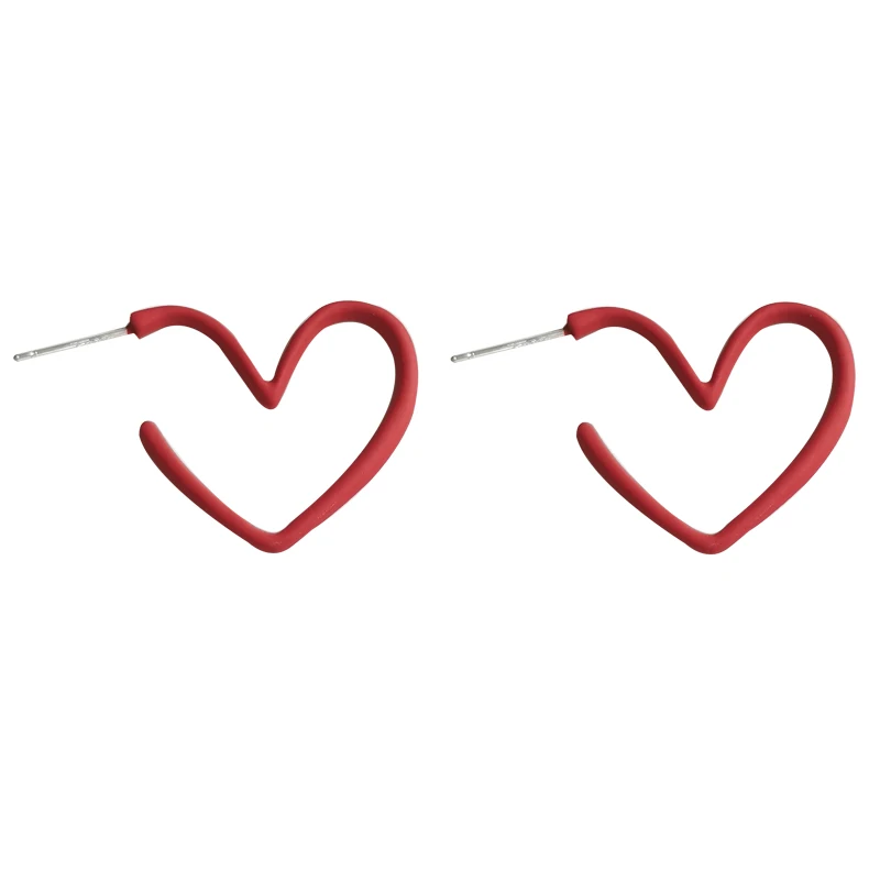 S925 needle Simplyl Jewelry Love Earrings Sweet Korean Fashion Metal With Coating Red Heart Earrings For Girl Lady Gifts
S925 needle Simplyl Jewelry Love Earrings Sweet Korean Fashion Metal With Coating Red Heart Earrings For Girl Lady Gifts