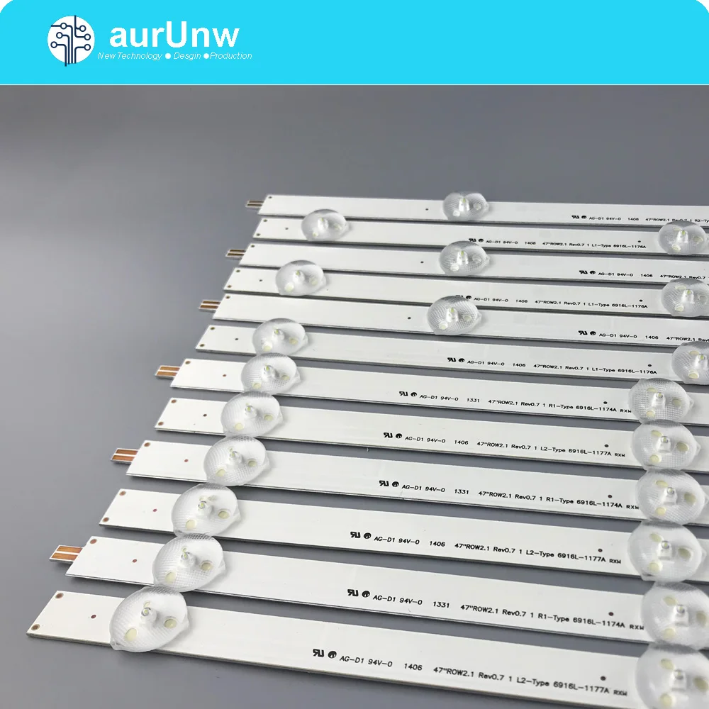 LED Backlight Lamp strip For 47LN540S 47LN519C 47LN613S 6916L-1174A 6916L-1175A 6916L-1176A 6916L-1177A 47LN5404 47ln5390
LED Backlight Lamp strip For 47LN540S 47LN519C 47LN613S 6916L-1174A 6916L-1175A 6916L-1176A 6916L-1177A 47LN5404 47ln5390