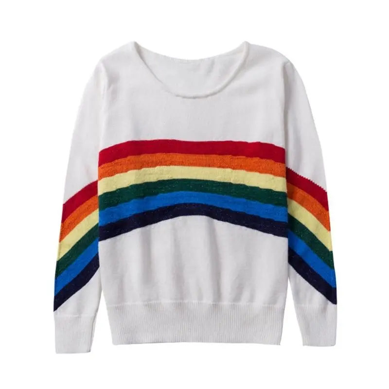 2020 new airport Street Photo Rainbow Stripe contrast Pullover short long sleeve T-shirt for women
2020 new airport Street Photo Rainbow Stripe contrast Pullover short long sleeve T-shirt for women