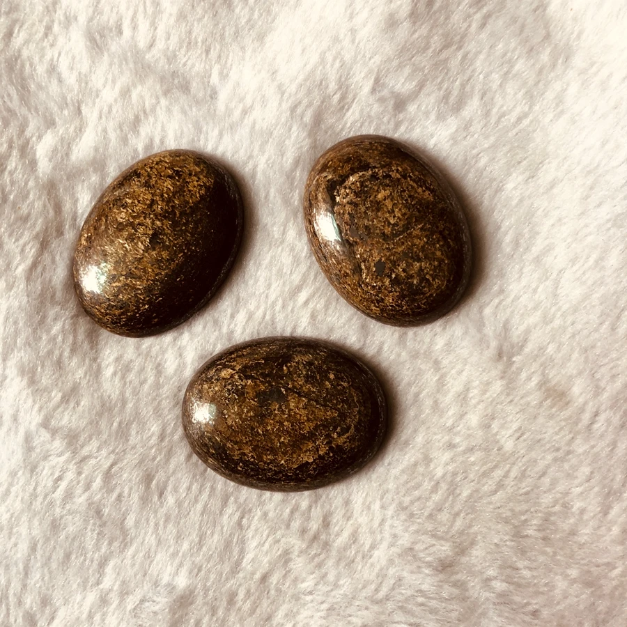 

Wholesale 2pcs Natural Bronzite Bead Cabochon,30x40mm 22x30mm 15x20mm Oval Gem Stone Bead Cabochon Ring Face For Jewelry