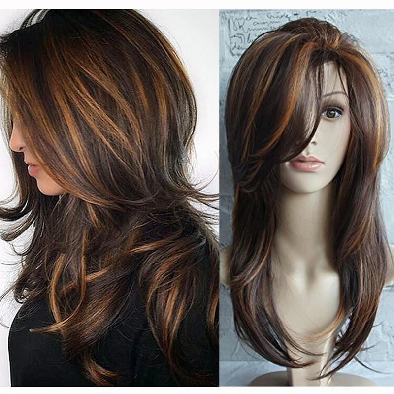 Gres Long Wavy Synthetic Wig Natural Highlight Multi Color Wig Afro for Women High Temperature Fiber Female Peruca
Gres Long Wavy Synthetic Wig Natural Highlight Multi Color Wig Afro for Women High Temperature Fiber Female Peruca