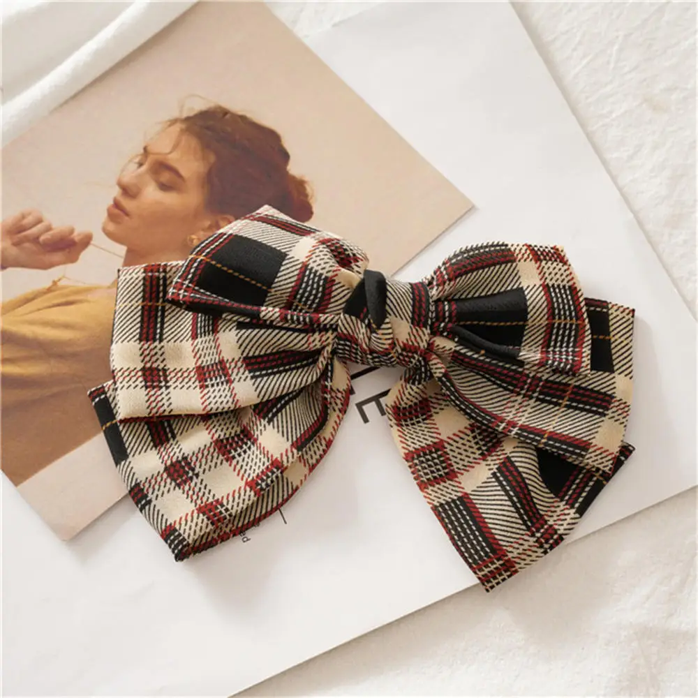 Three-Layer Lattice Large Bow Hair Clip Women Girls Plaid Bow Hairpins Sweet Hair Clips Barrettes Fashion Hair Accessories
Three-Layer Lattice Large Bow Hair Clip Women Girls Plaid Bow Hairpins Sweet Hair Clips Barrettes Fashion Hair Accessories