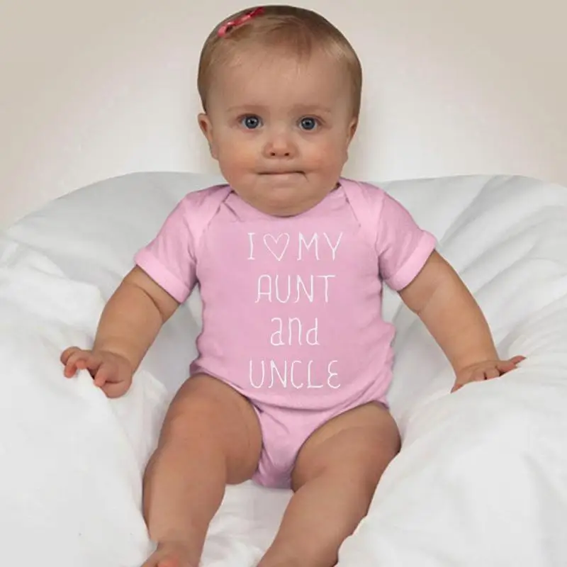I Love My Aunt and Uncle Newborn Baby Clothing Summer Body Baby Bodysuits 100%White Kids Jumpsuits Baby Boy Girl Cloth
I Love My Aunt and Uncle Newborn Baby Clothing Summer Body Baby Bodysuits 100%White Kids Jumpsuits Baby Boy Girl Cloth