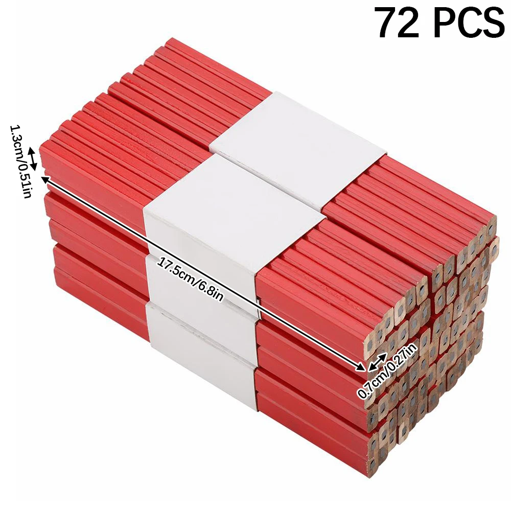 72 PCS Carpenter Pencil 175mm Octagonal Red Hard Black Lead Woodworking Marking Tools for Builders Joiners Tradesman
72 PCS Carpenter Pencil 175mm Octagonal Red Hard Black Lead Woodworking Marking Tools for Builders Joiners Tradesman