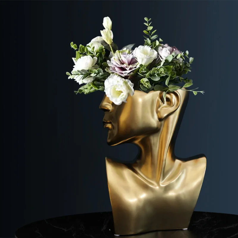 Ceramic Human Head Vase Abstract Half Body Flower Pot Modern Home Decoration Accessories Desk Office Interial Decor
Ceramic Human Head Vase Abstract Half Body Flower Pot Modern Home Decoration Accessories Desk Office Interial Decor