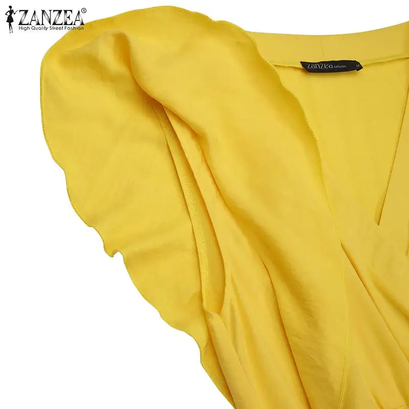 5XL ZANZEA Fashion Women's Ruffle Dress 2021 Casual Summer Belted Maxi Vestidos Female Short Sleeve V-neck Robe Femme Plus Size
5XL ZANZEA Fashion Women's Ruffle Dress 2021 Casual Summer Belted Maxi Vestidos Female Short Sleeve V-neck Robe Femme Plus Size