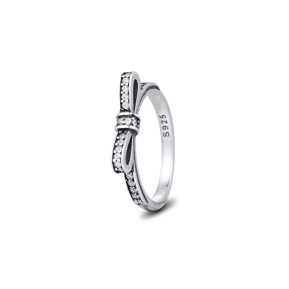 Authentic 925 Sterling Silver Jewelry Sparkling Bow Rings for Women Party Wedding Jewelry Sterling Silver Ring anillos Wholesale
Authentic 925 Sterling Silver Jewelry Sparkling Bow Rings for Women Party Wedding Jewelry Sterling Silver Ring anillos Wholesale