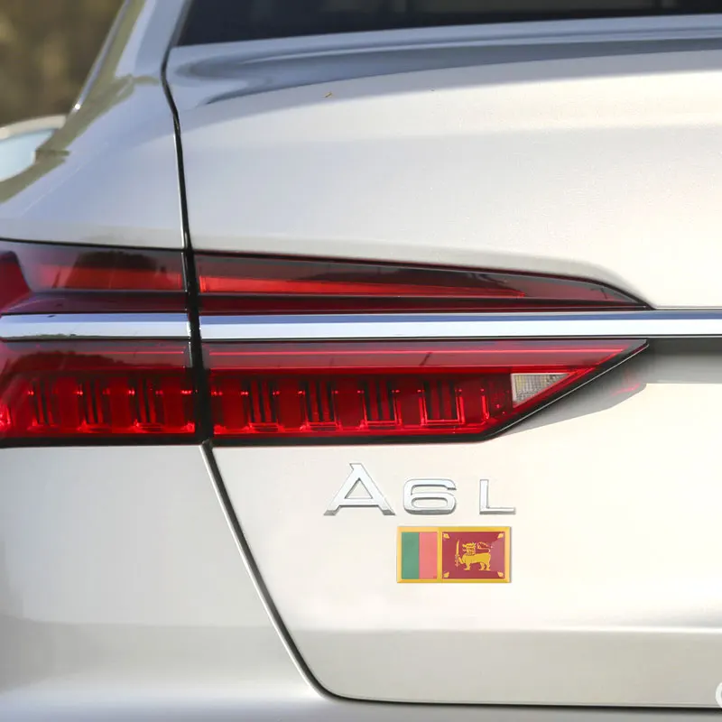 3D Стайлинг автомобиля алюминиевый флаг Шри-Ланки значок передняя эмблема кузова
