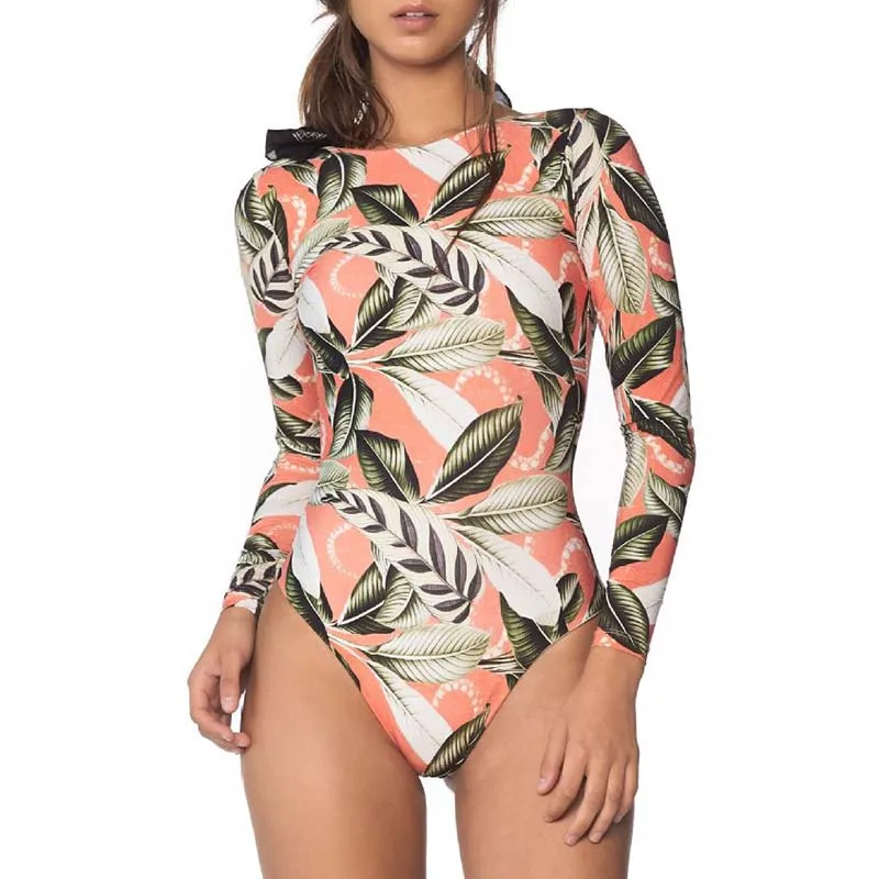 Women Sexy Vintage Leaf Print One Piece Swimwear Summer Long Sleeve Skinny Ladies Beach Vacation Swimming Wear
Women Sexy Vintage Leaf Print One Piece Swimwear Summer Long Sleeve Skinny Ladies Beach Vacation Swimming Wear