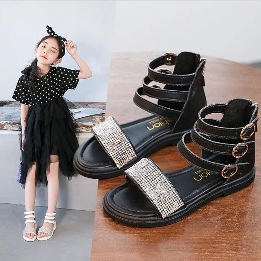 Children summer shoes girls gladiator sandals kids girls rhinestone PU leather sandals fashion wild beach shoes princess sandals
Children summer shoes girls gladiator sandals kids girls rhinestone PU leather sandals fashion wild beach shoes princess sandals