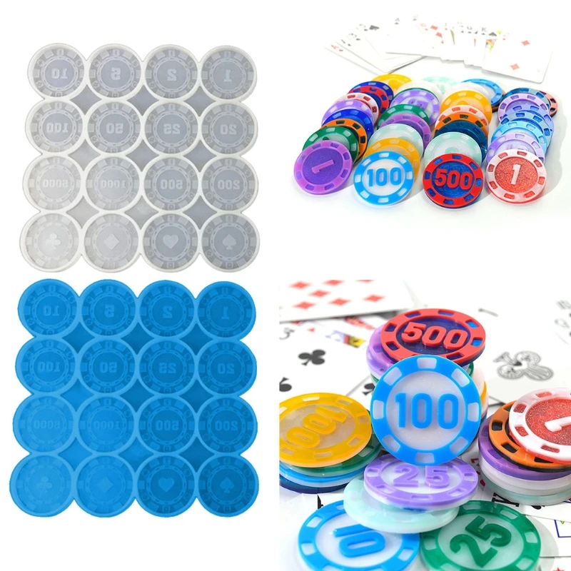 Poker Chips Game Coins Epoxy Resin Mold Commemorative Collection Coins Silicone Mould DIY Crafts Jewelry Casting Toosl
Poker Chips Game Coins Epoxy Resin Mold Commemorative Collection Coins Silicone Mould DIY Crafts Jewelry Casting Toosl