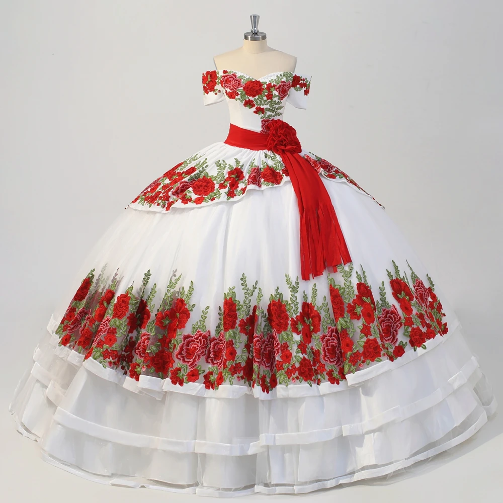 Mexican Charra White Velvet Quinceanera Dresses Ball Gown Sweet 15 Dress Custom Size
Mexican Charra White Velvet Quinceanera Dresses Ball Gown Sweet 15 Dress Custom Size