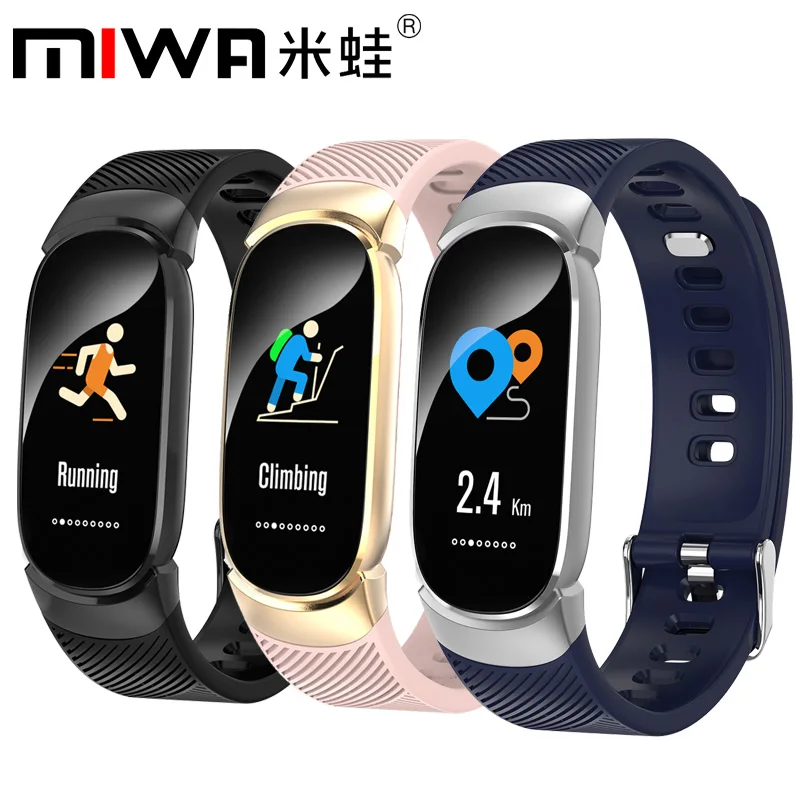 

MIWA QW16 Водонепроницаемый умный браслет IP67 сердечного ритма фитнес трекер приборы для измерения артериального давления Smart watch для Android Xiaomi