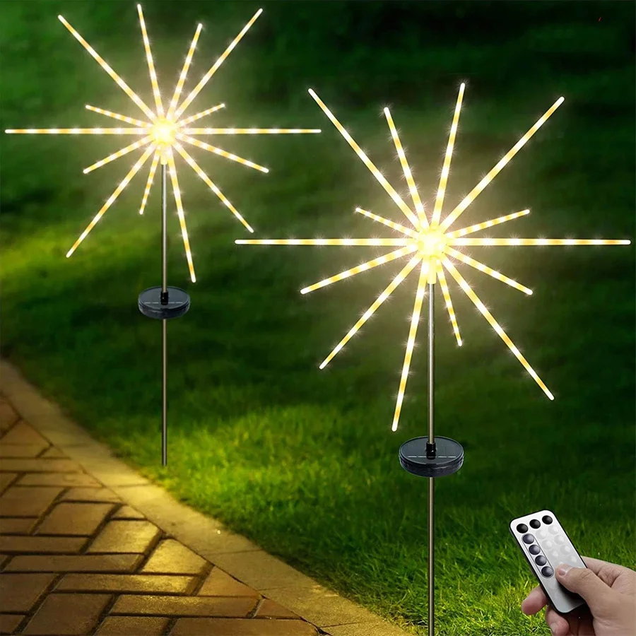 

Solar Firework Light Outdoor Solar Copper Wire Starburst String Lights 8Modes Christmas Fairy Light for Pathway Patio Decor