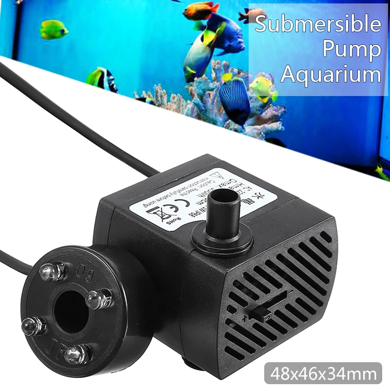 5W 220-240V Electric Submersible Water Pump with LED Lights For Aquarium Fish Tank Pond Fountain Pumps
5W 220-240V Electric Submersible Water Pump with LED Lights For Aquarium Fish Tank Pond Fountain Pumps