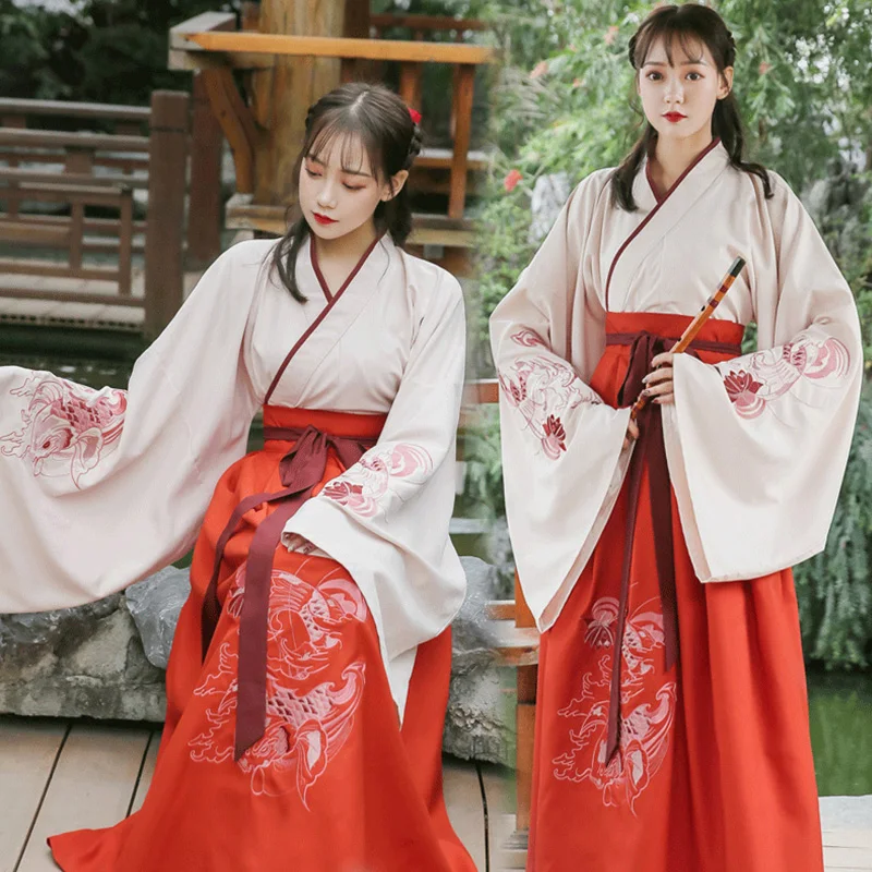 Hanfu Women Festival Outfit Classical Dance Costume Singer Folk Fairy Dress Embroidery Rave Performance Clothes 2 Pcs Set DF1242
Hanfu Women Festival Outfit Classical Dance Costume Singer Folk Fairy Dress Embroidery Rave Performance Clothes 2 Pcs Set DF1242