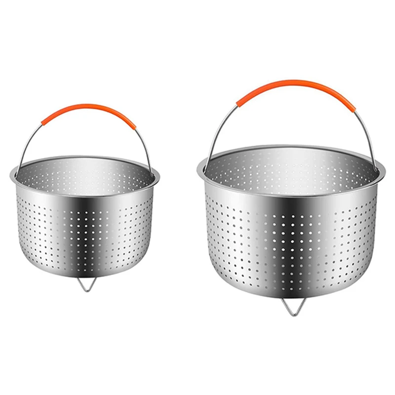 Stainless Steel Steaming Basket Scalding-Proof Cage Multi-Functional Fruit Cleaning | Дом и