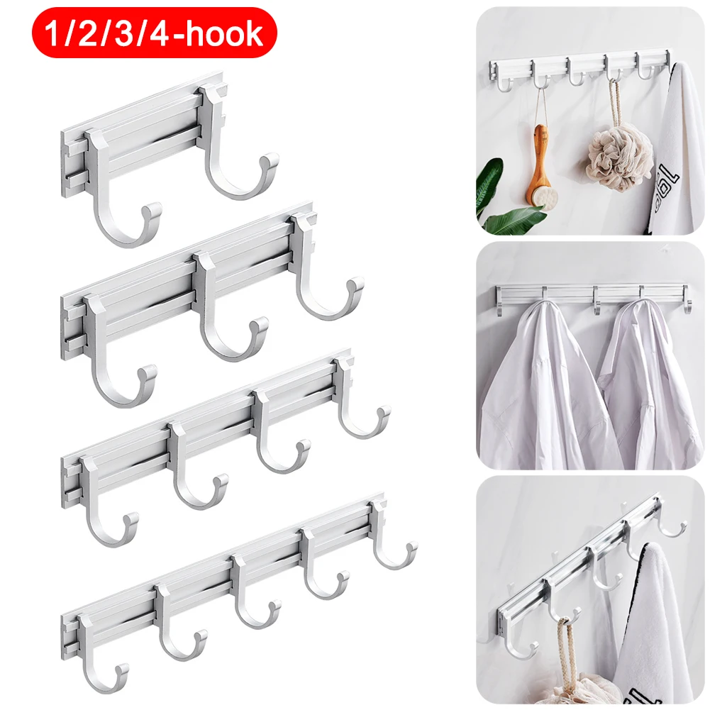 2/3/4/5 Hooks Bedroom Bathroom Wardrobe Coats Clothes Towel Hat Row Hooks Hanger Rack Aluminum Alloy Wall Mounted Hooks Holes
2/3/4/5 Hooks Bedroom Bathroom Wardrobe Coats Clothes Towel Hat Row Hooks Hanger Rack Aluminum Alloy Wall Mounted Hooks Holes