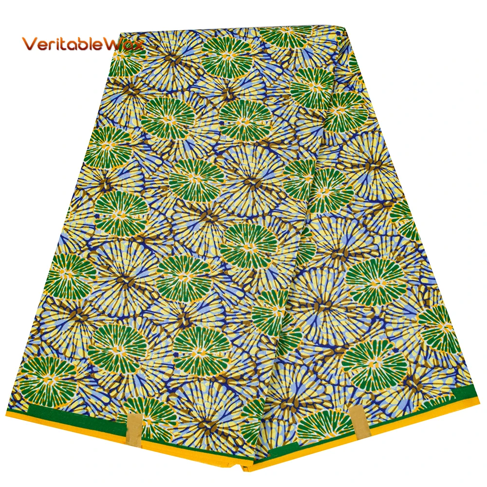 

African Wax Polyester Wax Fabric 2021 Cheapest Wholesale High Quality Ankara Veritablewax African Wax Print Fabric fp6437