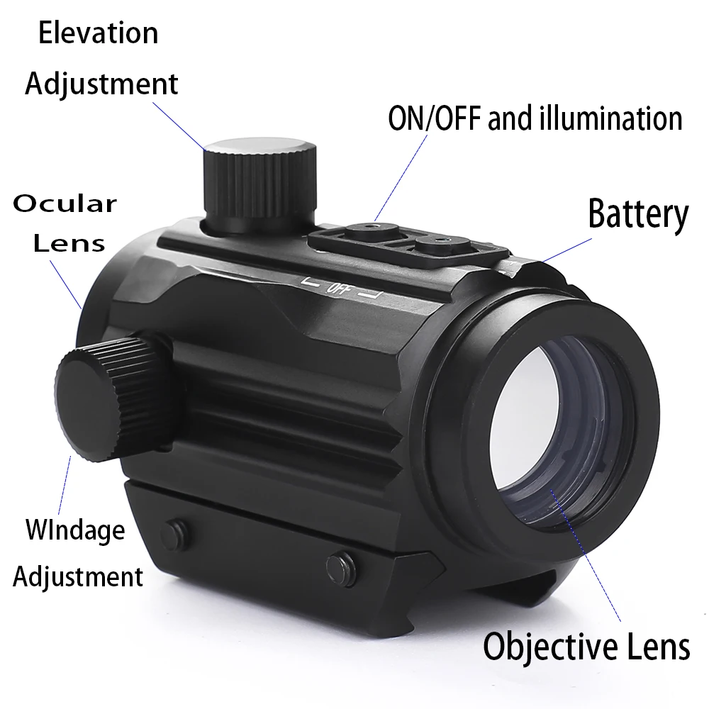 Magorui 1x22mm Tactical Holographic 5 MOA Dot Micro Red Green Dot Sight Scope Rail Mount 20mm
Magorui 1x22mm Tactical Holographic 5 MOA Dot Micro Red Green Dot Sight Scope Rail Mount 20mm