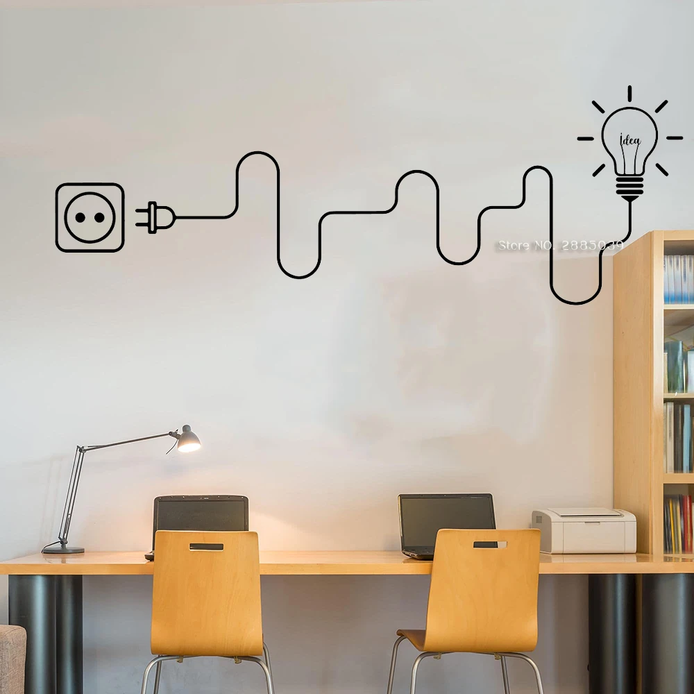 Idea Bulbs Наклейка на стену Виниловая наклейка для студенческого общежития спальня