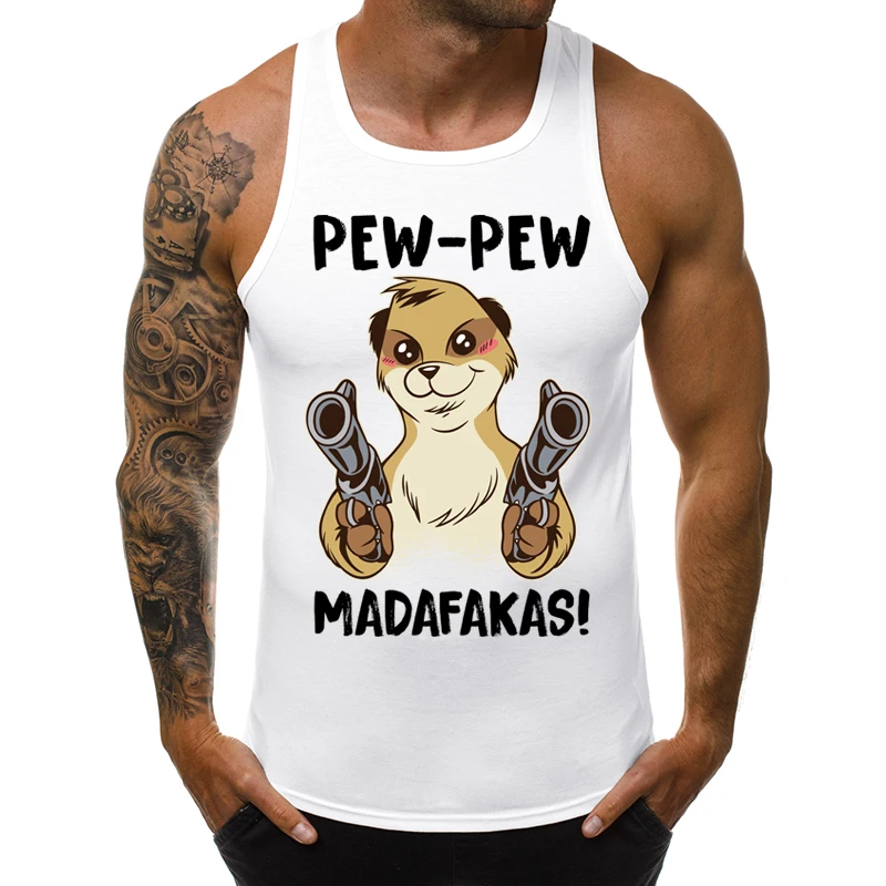 Funny Pew Pew Madafakas Men Tank Tops Fashion Vitnage Csivava Pew Dog Printed Sleeveless Tee Hipster Singlet Casual Vest 
Funny Pew Pew Madafakas Men Tank Tops Fashion Vitnage Csivava Pew Dog Printed Sleeveless Tee Hipster Singlet Casual Vest
