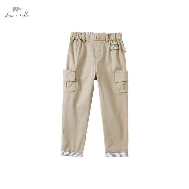 

DBS16289-K dave bella autumn 5Y-13Y kids boys fashion floral pockets pants children boutique casual full-length pants