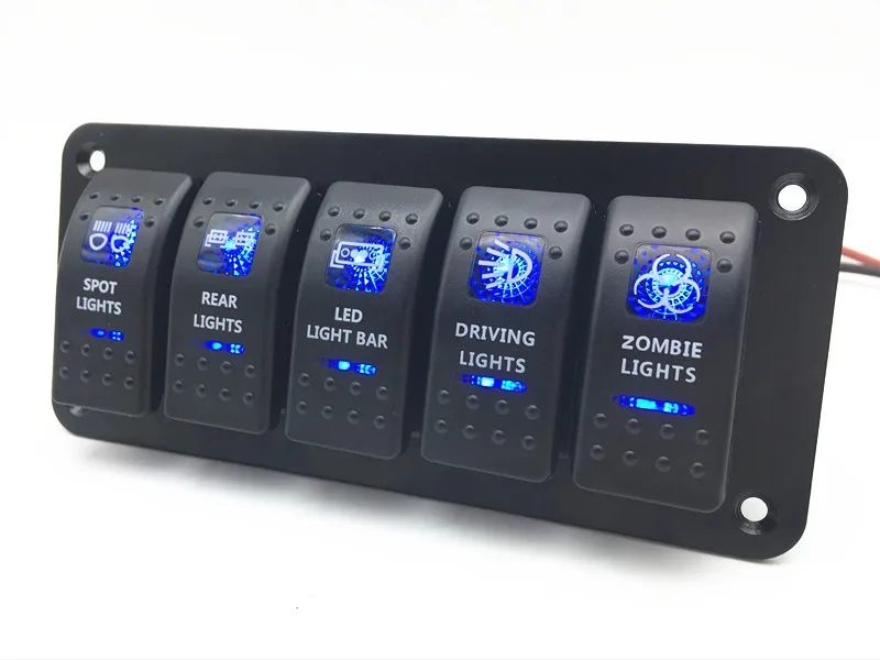 5 Gang Toggle Rocker Switch Panel For Car Boat Marine RV Truck Blue LED 12V Car Accessory High-quality Switch Panel
5 Gang Toggle Rocker Switch Panel For Car Boat Marine RV Truck Blue LED 12V Car Accessory High-quality Switch Panel