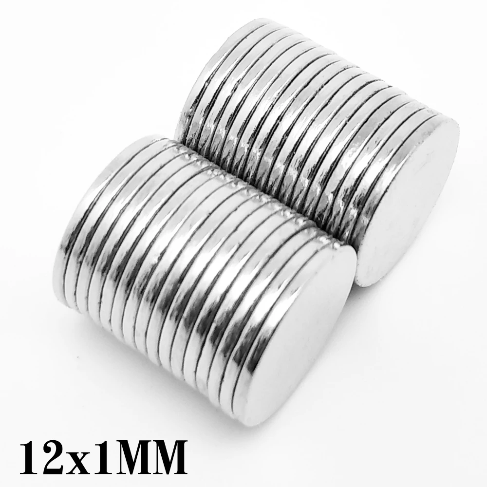 

20/50/100/200/300/500PCS 12x1 Round Strong Powerful Magnets N35 Permanent Neodymium Magnet Disc 12x1mm 12*1 Thin Search Magnet