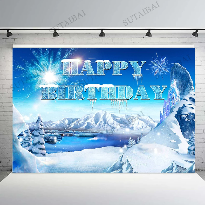 Photography Backdrop Cartoon Frozen Party Snow World Castle Princess Birthday Party Baby Shower Photo Background Photo Studio
Photography Backdrop Cartoon Frozen Party Snow World Castle Princess Birthday Party Baby Shower Photo Background Photo Studio