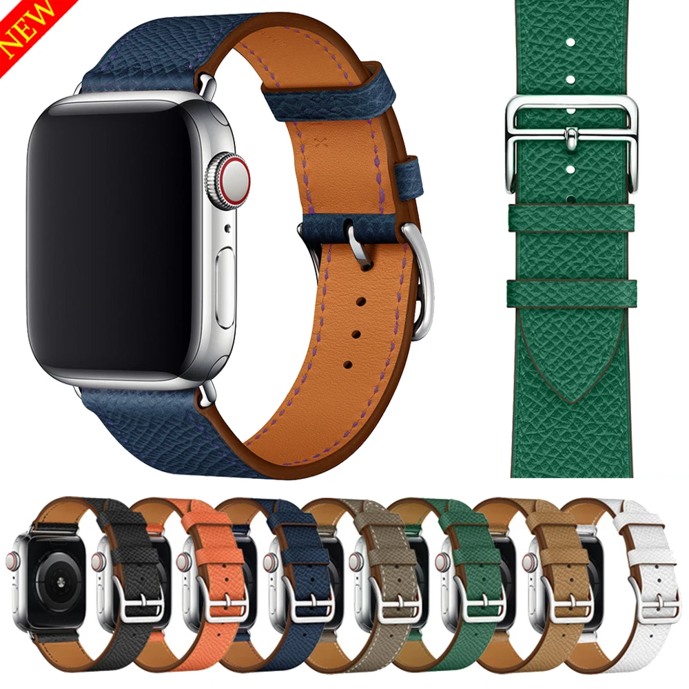 Ремешок из натуральной кожи для iWatch Series 6 5 4 3 2 1 SE, Роскошный дизайнерский кожаный браслет для наручных часов Apple Watch 44 мм 42 мм 40 38 мм
Ремешок из натуральной кожи для iWatch Series 6 5 4 3 2 1 SE, Роскошный дизайнерский кожаный браслет для наручных часов Apple Watch 44 мм 42 мм 40 38 мм