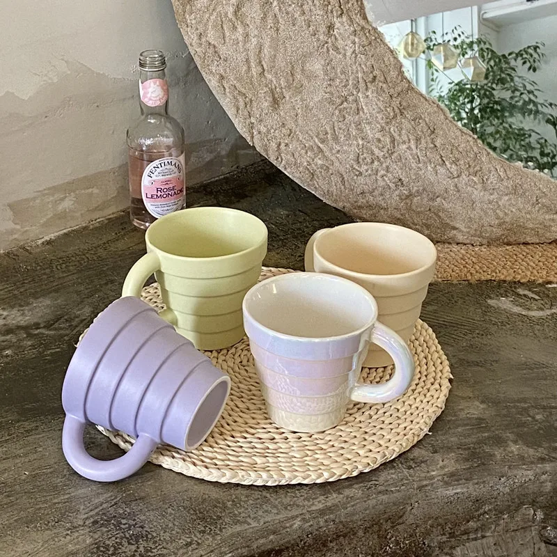 Cutelife Nordic Purple Creative Ceramic Coffee Mug Breakfast Drinking Milk Tea Cup Home Decorative Living Room Couple Gifts Mug 
Cutelife Nordic Purple Creative Ceramic Coffee Mug Breakfast Drinking Milk Tea Cup Home Decorative Living Room Couple Gifts Mug