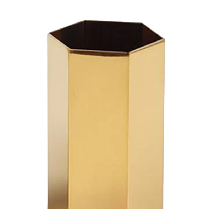 Gold Flower Vase Pen Holder Desktop Storage Container for Home Office - Hexagon
Gold Flower Vase Pen Holder Desktop Storage Container for Home Office - Hexagon