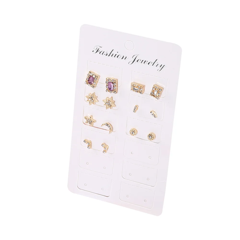 7 Pairs/ Moon Star Small Geometric Ear Stud Earrings Set For Women Fashion Jewelry 
7 Pairs/ Moon Star Small Geometric Ear Stud Earrings Set For Women Fashion Jewelry