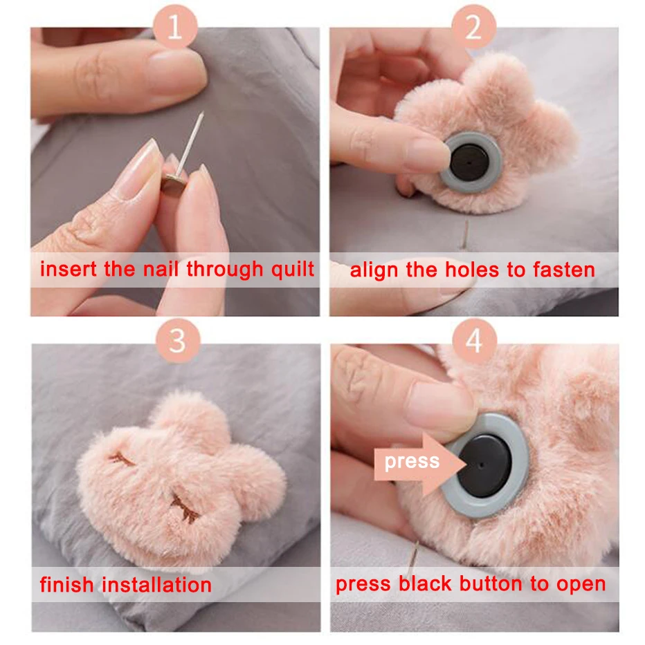 Lovely Rabbit Claw Shaped Quilt Holder Straps Suspenders Mattress Cover Clips Bed Sheet Anti-slip Grippers
Lovely Rabbit Claw Shaped Quilt Holder Straps Suspenders Mattress Cover Clips Bed Sheet Anti-slip Grippers